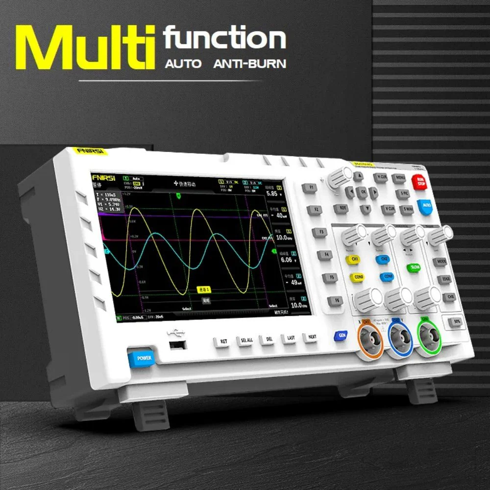 FNIRSI® 1014D 2-IN-1 Dual Channel 100MHz 1GS/s Digital Oscilloscope Signal Generator - Image 4