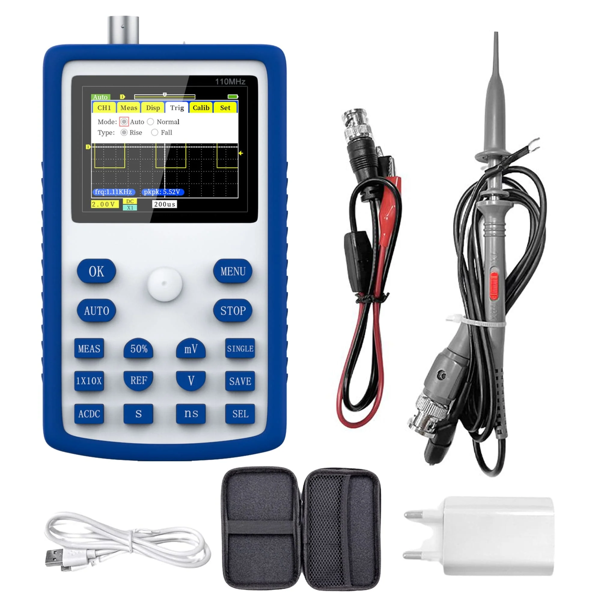 FNIRSI® 1C15 110MHz 500MS/s Handheld Mini Digital Oscilloscope - Image 7