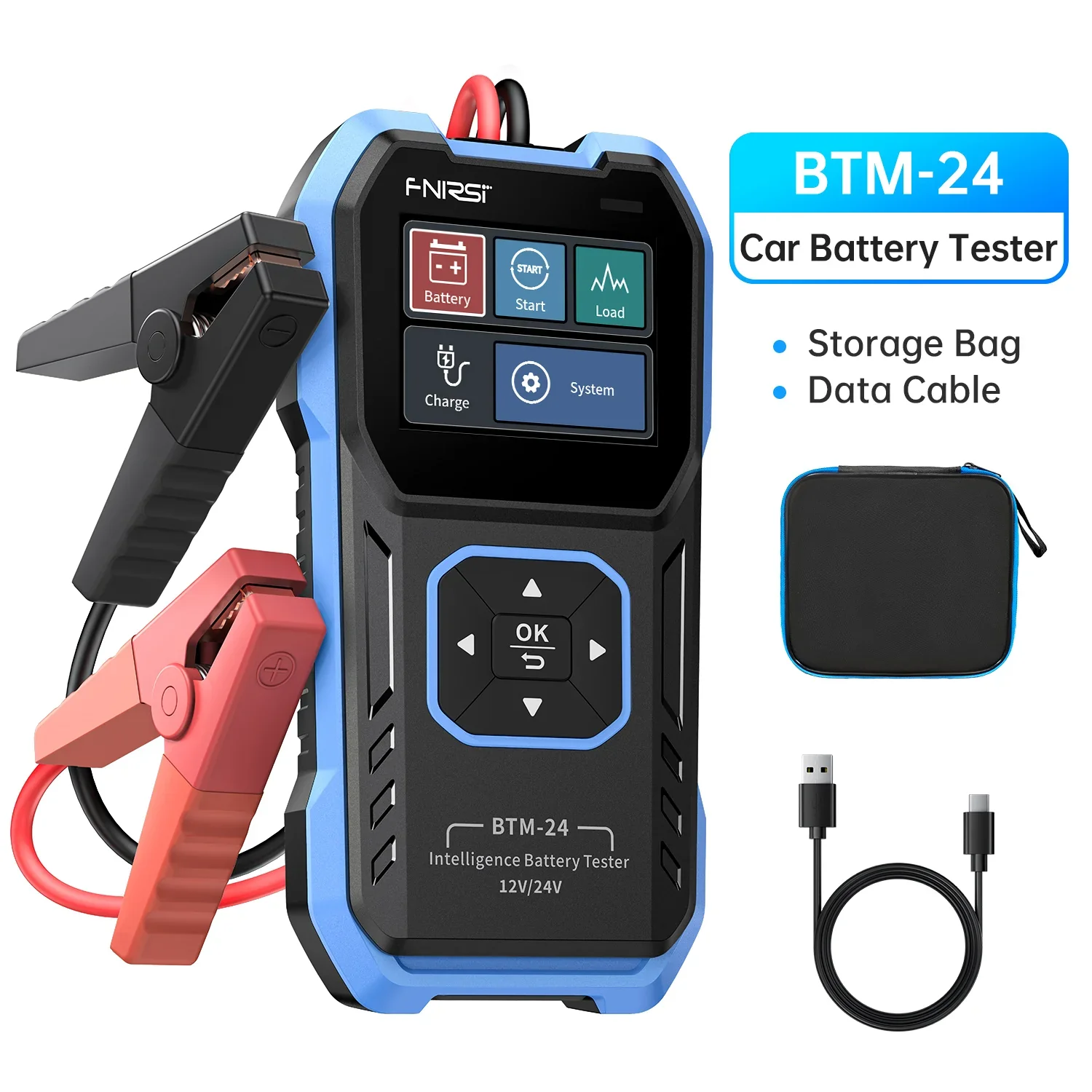 FNIRSI® BTM-24 2000A CCA Multi-Function 12V/24V Car Battery Tester - Image 9