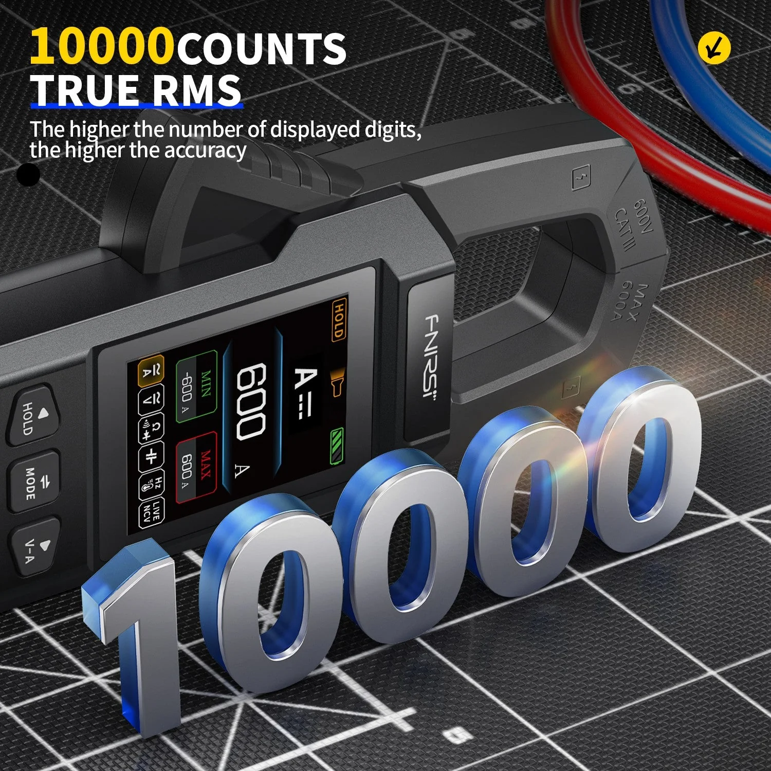 FNIRSI® DMC-100 DC AC Current Voltage Clamp Meter Digital Multimeter - Image 6