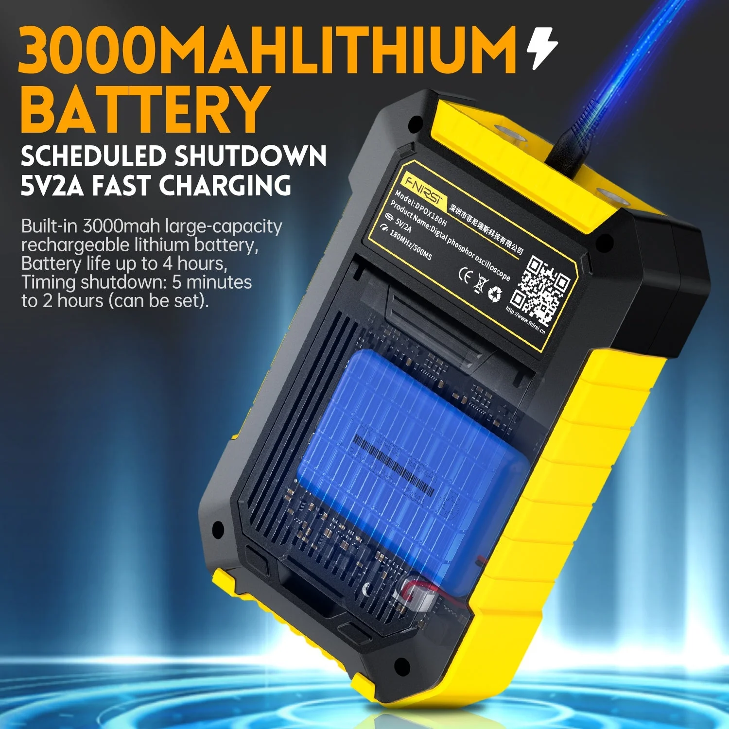 FNIRSI® DPOX180H 2-IN-1 Dual Channel 180MHz 500MS/s Digital Phosphor Oscilloscope Signal Generator - Image 15