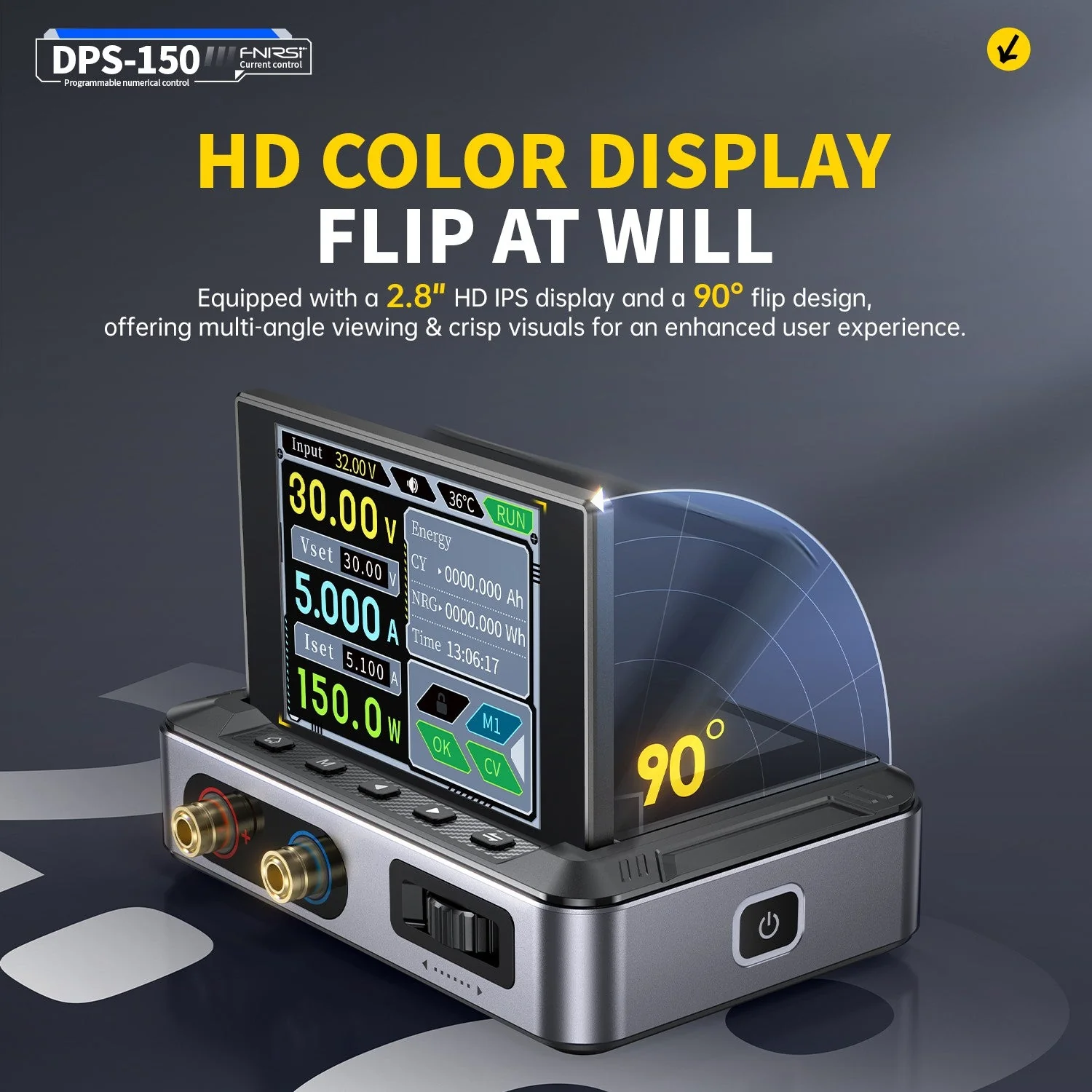 FNIRSI® DPS-150 Mini DC Adjustable CNC Programmable Regulated Switching Power Supply - Image 3