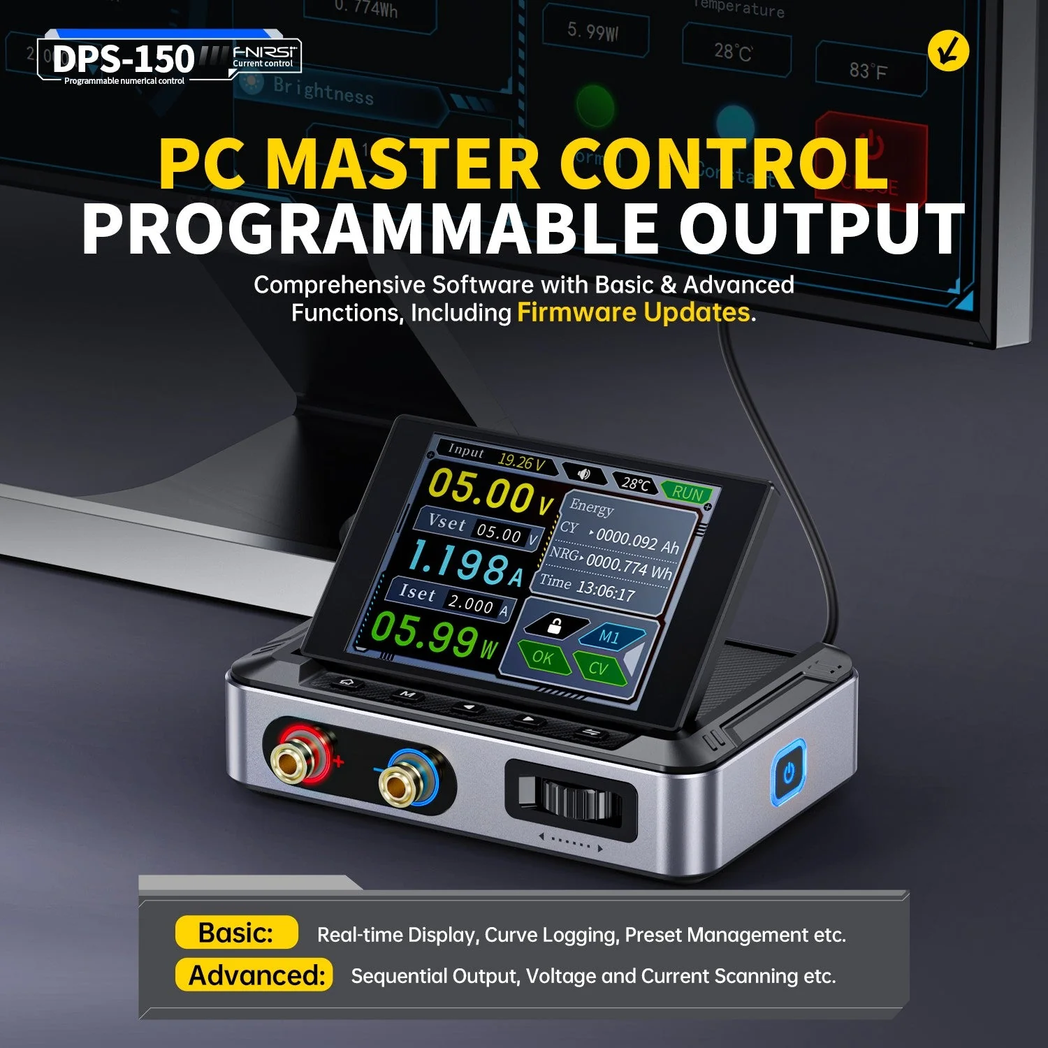 FNIRSI® DPS-150 Mini DC Adjustable CNC Programmable Regulated Switching Power Supply - Image 6