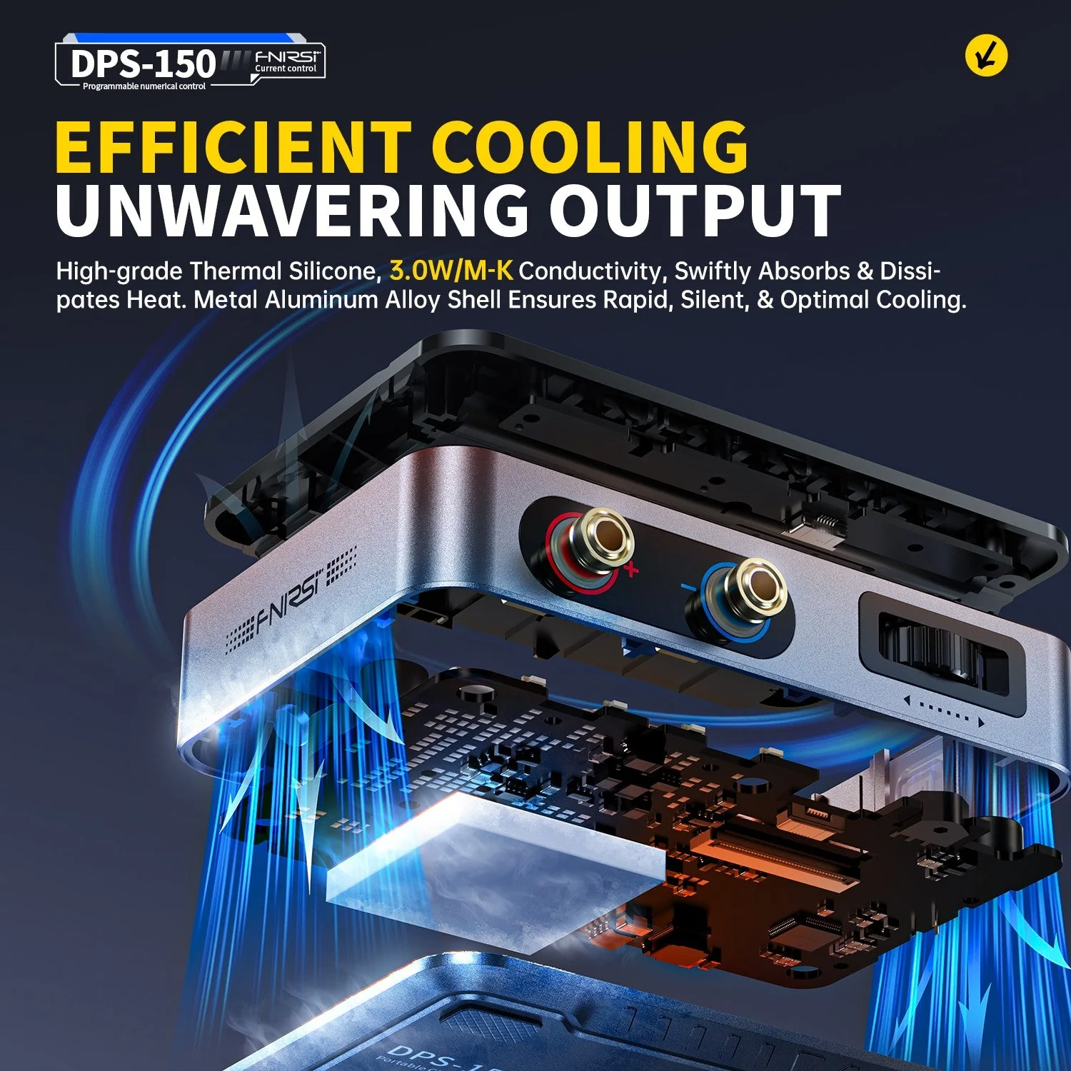 FNIRSI® DPS-150 Mini DC Adjustable CNC Programmable Regulated Switching Power Supply - Image 7