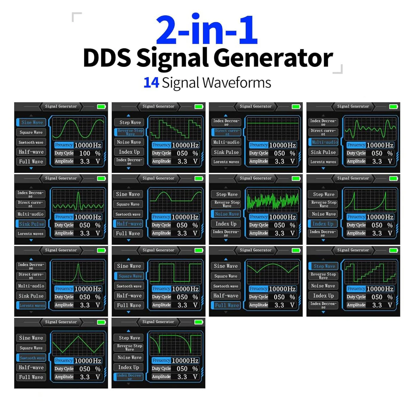 FNIRSI® DSO-153 2-IN-1 Mini 1MHz 5MS/s Digital Oscilloscope Waveform Generator - Image 10