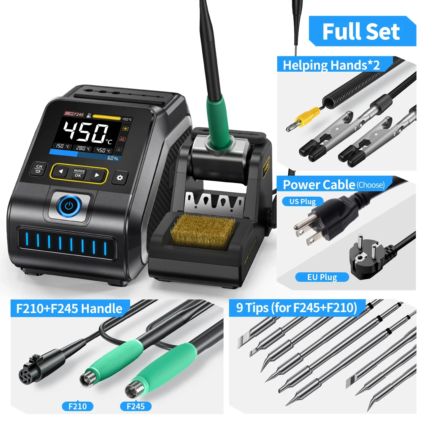 FNIRSI® DWS-200 200W Power Rapid Heating Soldering Iron Station Kit - Image 12