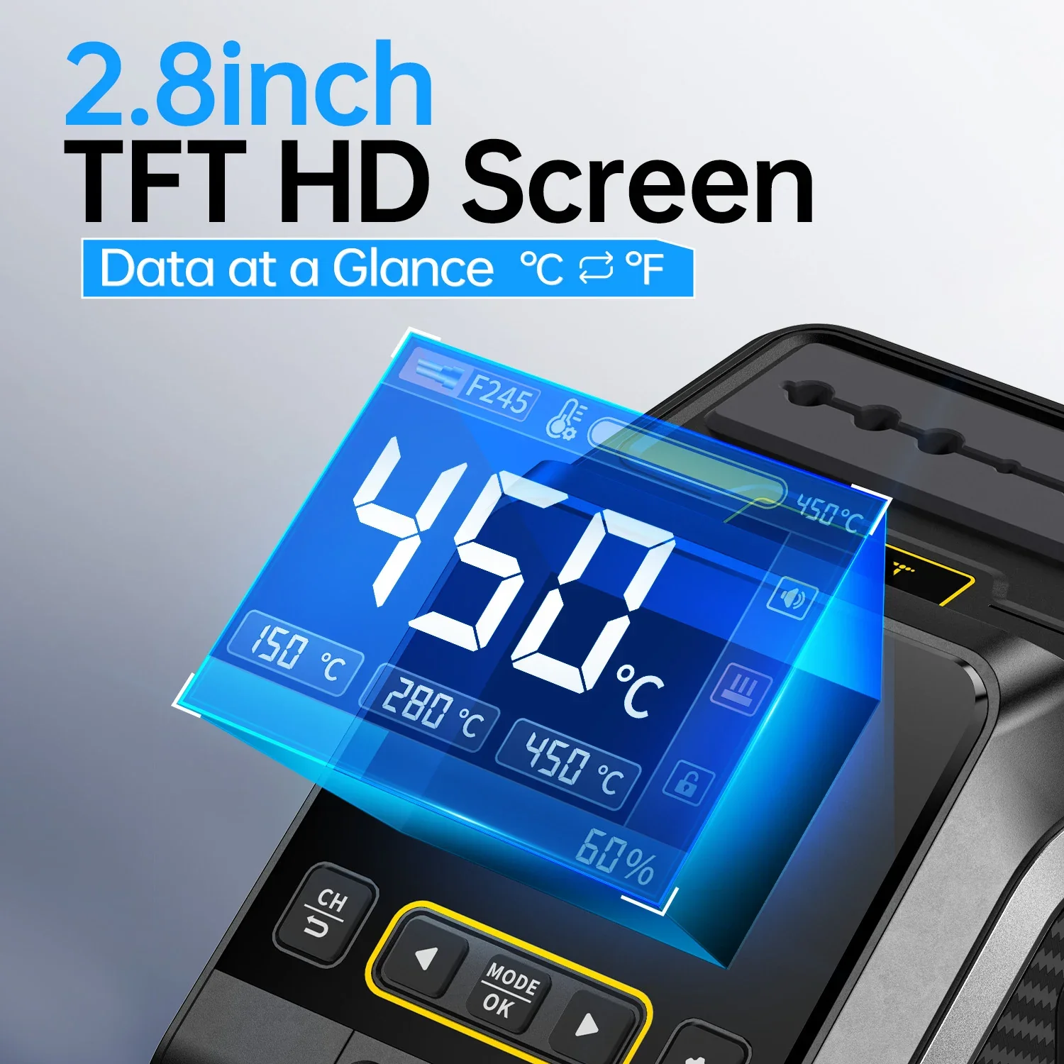 FNIRSI® DWS-200 200W Power Rapid Heating Soldering Iron Station Kit - Image 5