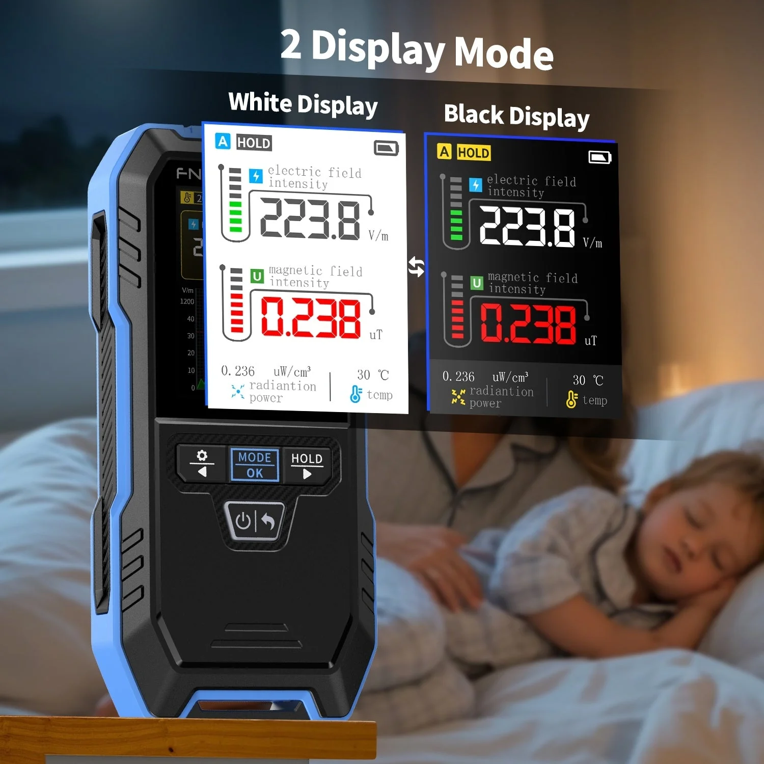 FNIRSI® ERD-10 4-IN-1 Electromagnetic Radiation Detector - Image 6