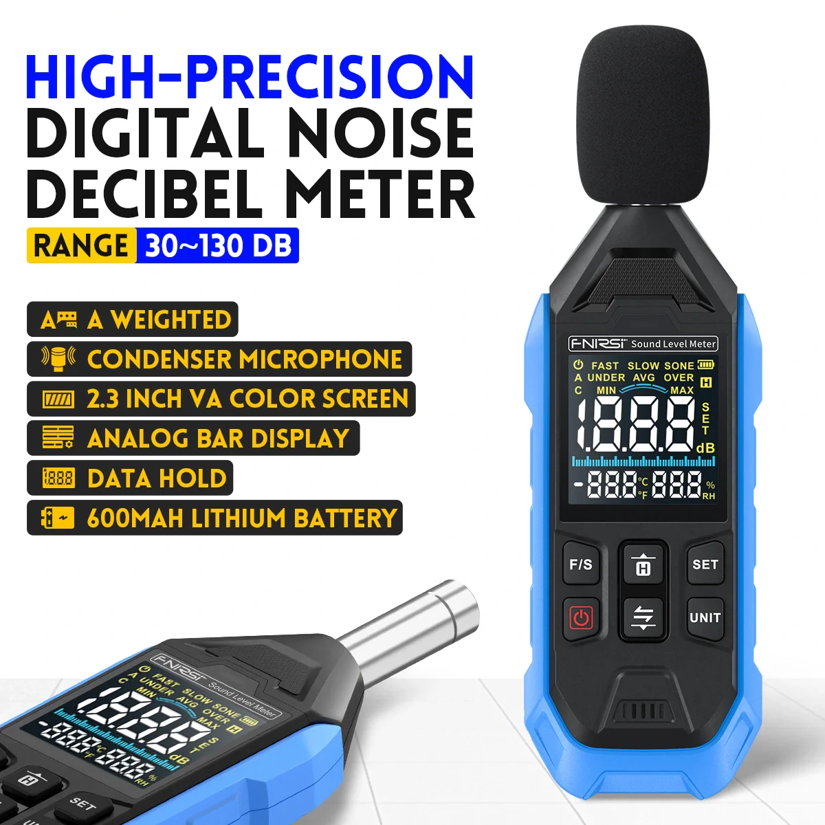 FNIRSI® FDM01 High-precision Digital Noise Decibel Meter - Image 3