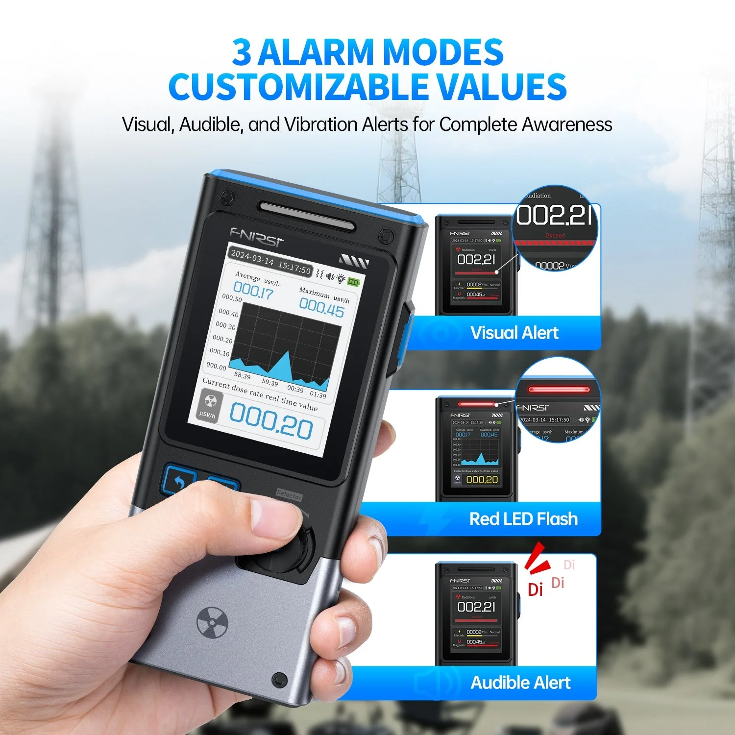 FNIRSI® GC-03 Multifunctional Radiation Detector - Image 7