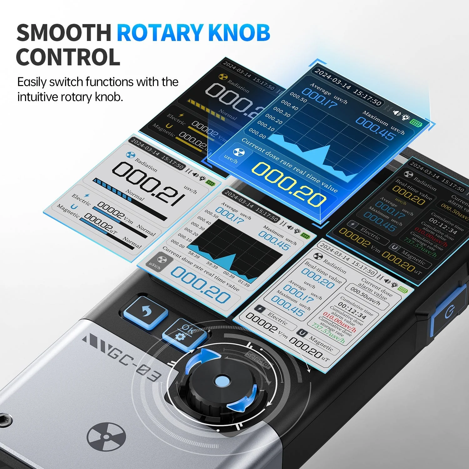 FNIRSI® GC-03 Multifunctional Radiation Detector - Image 8