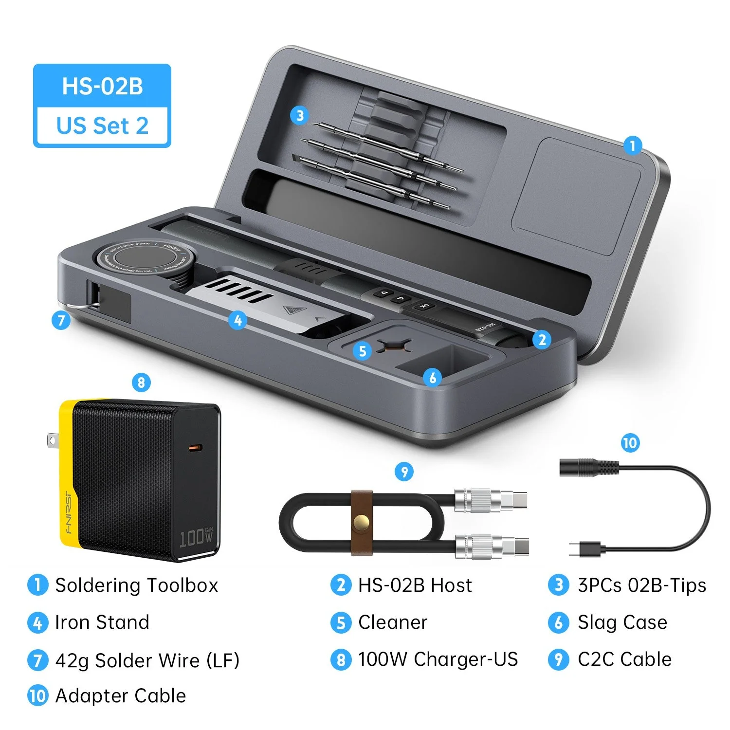 FNIRSI® HS-02 Intelligent Soldering Iron with Portable Soldering Toolbox - Image 13