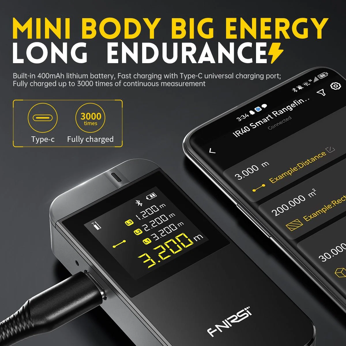 FNIRSI® IR40 Smart Laser Rangefinder - Image 7