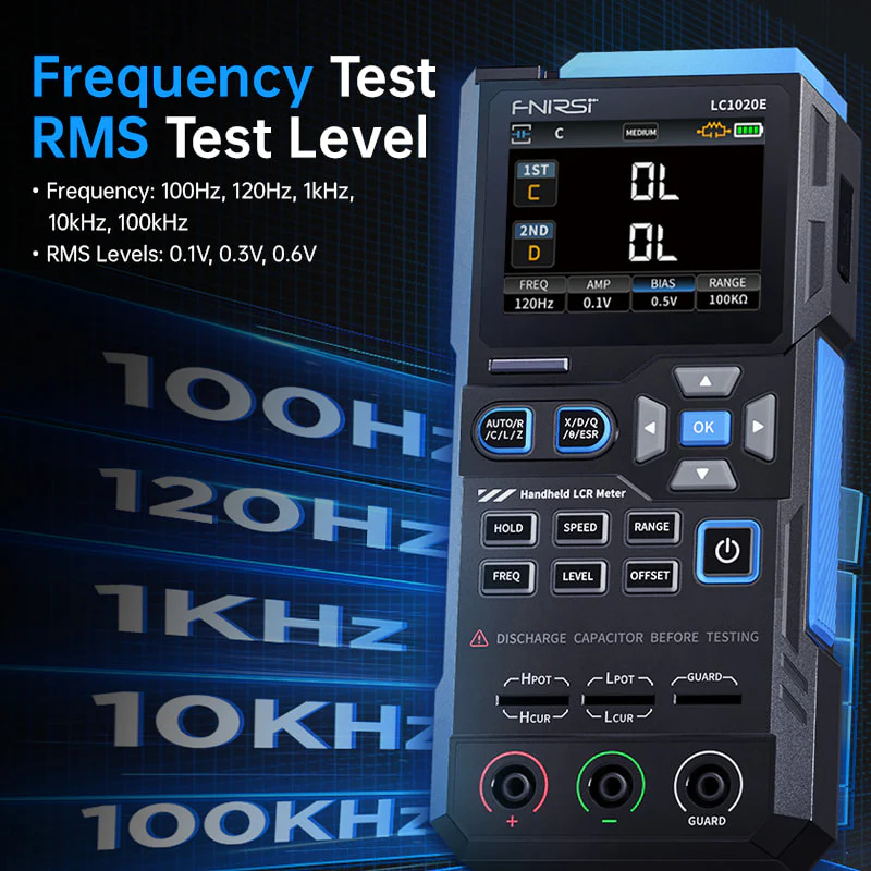 FNIRSI® LC1020E High Precision Handheld Digital Bridge LCR ESR Tester - Image 4