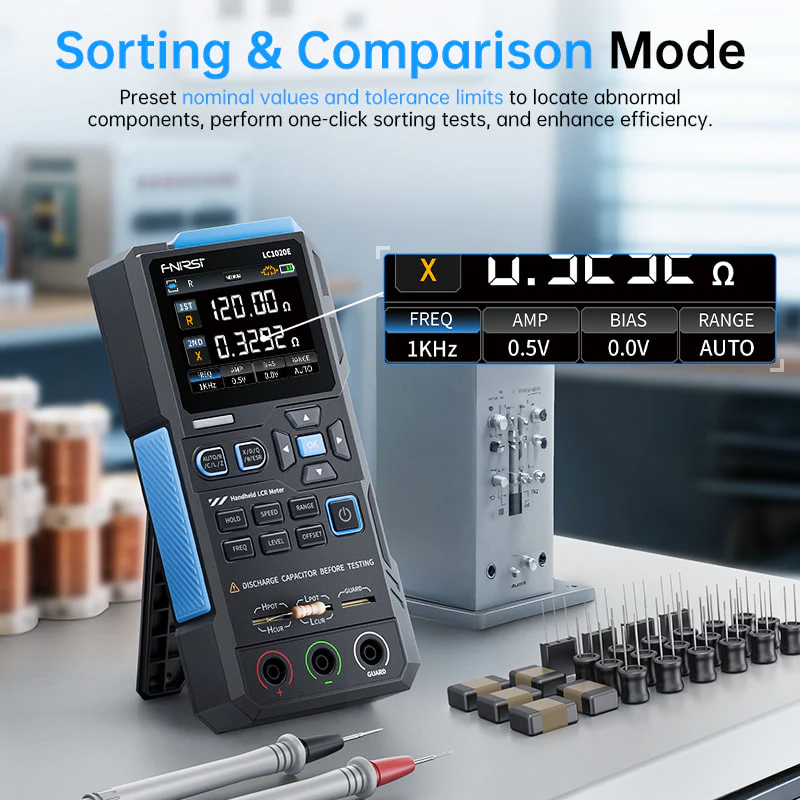 FNIRSI® LC1020E High Precision Handheld Digital Bridge LCR ESR Tester - Image 5