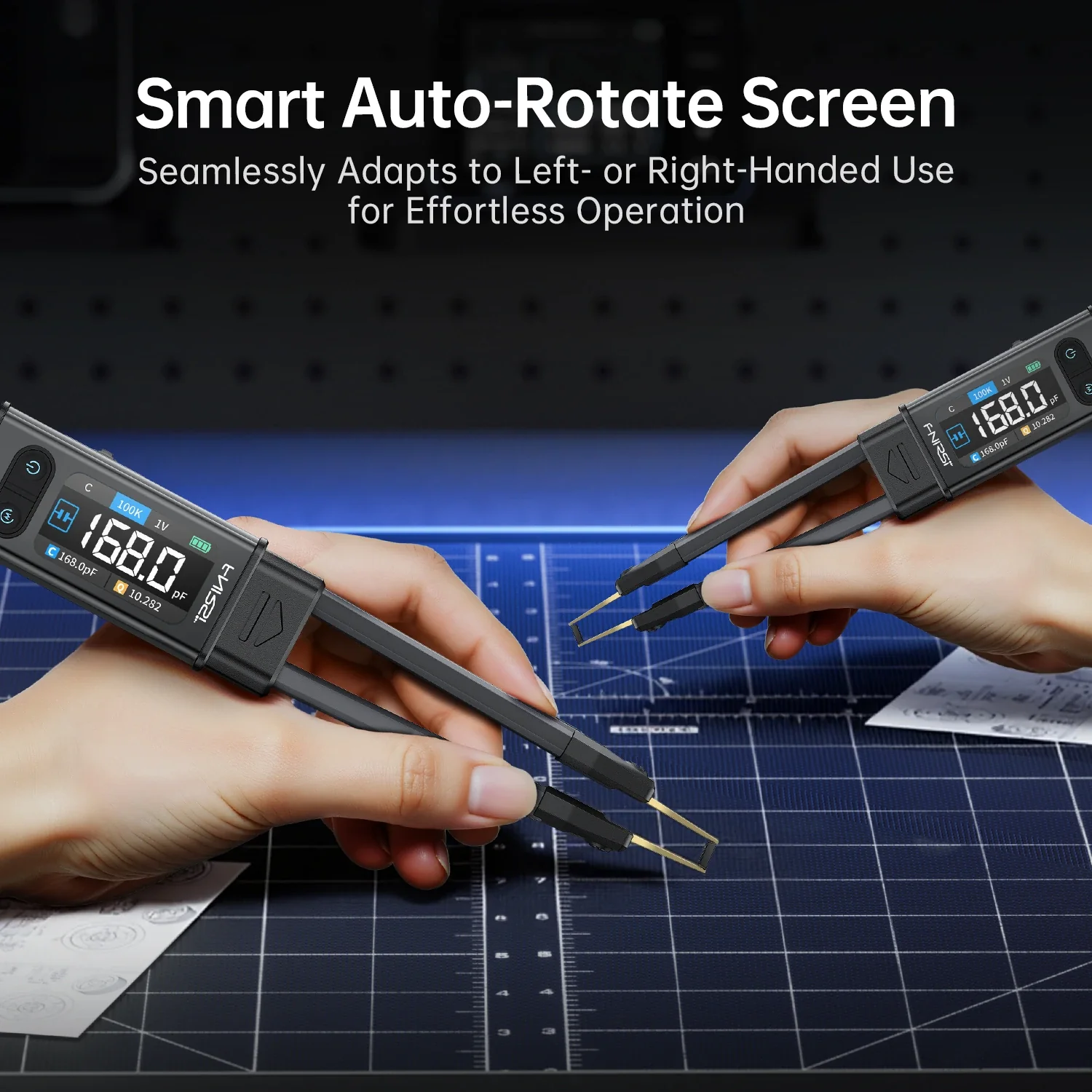 FNIRSI® LCR-ST2 100K LCR ESR Meter 2-in-1 Digital Tweezers Bridge - Image 8