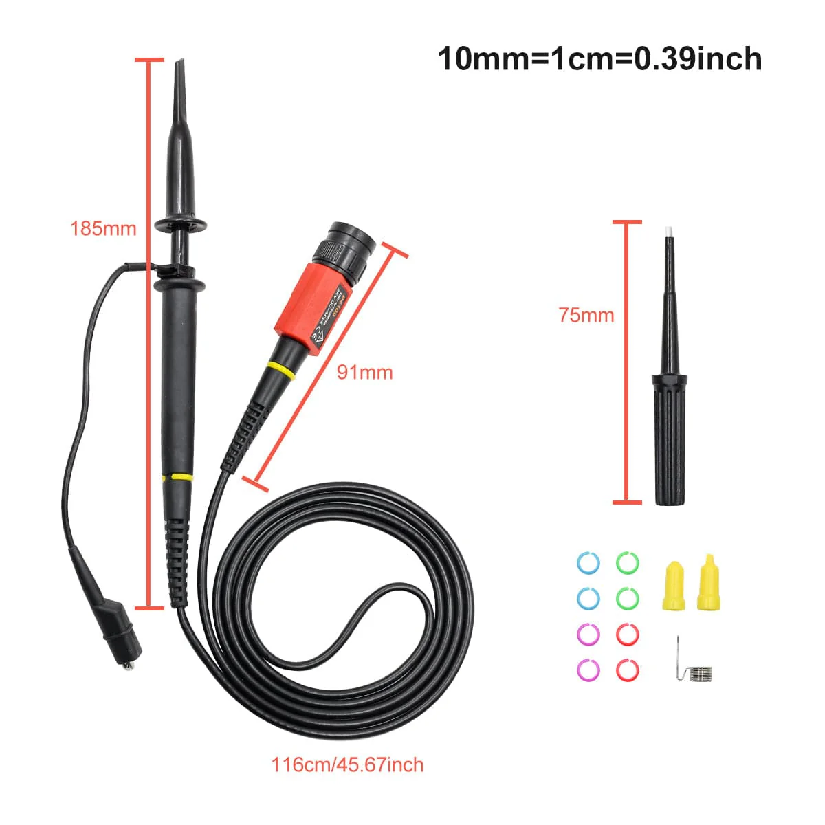 FNIRSI® P4100 High Voltage Oscilloscope Probe with Accessory Kit - Image 4