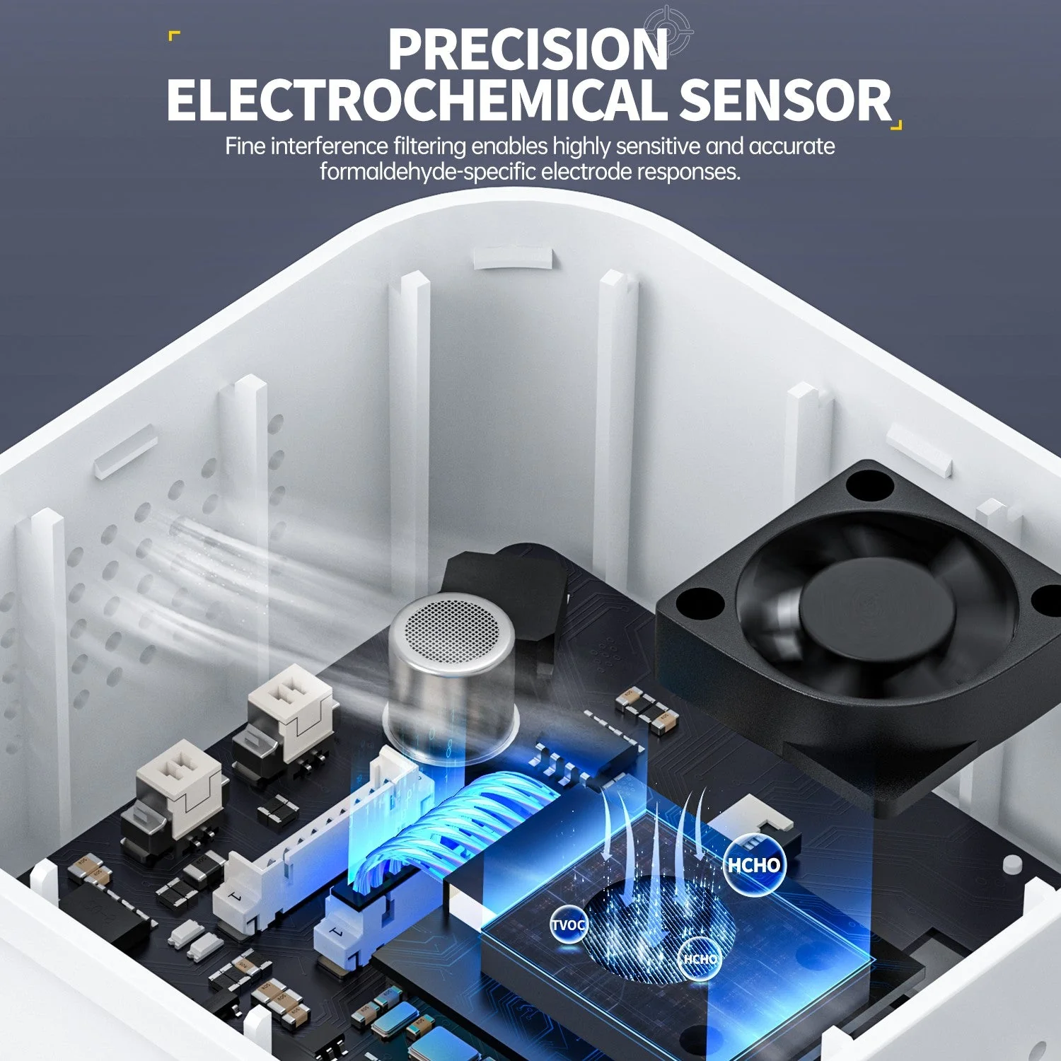 FNIRSI® SFD-02 4-IN-1 Indoor Air Quality Monitor Touchscreen Formaldehyde Detector HCHO TVOC Tester - Image 7